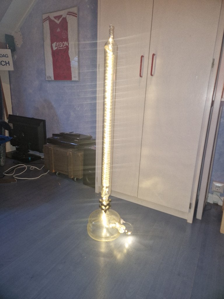 vintage lampen, Ophalen, Gebruikt, Glas, Vintage
