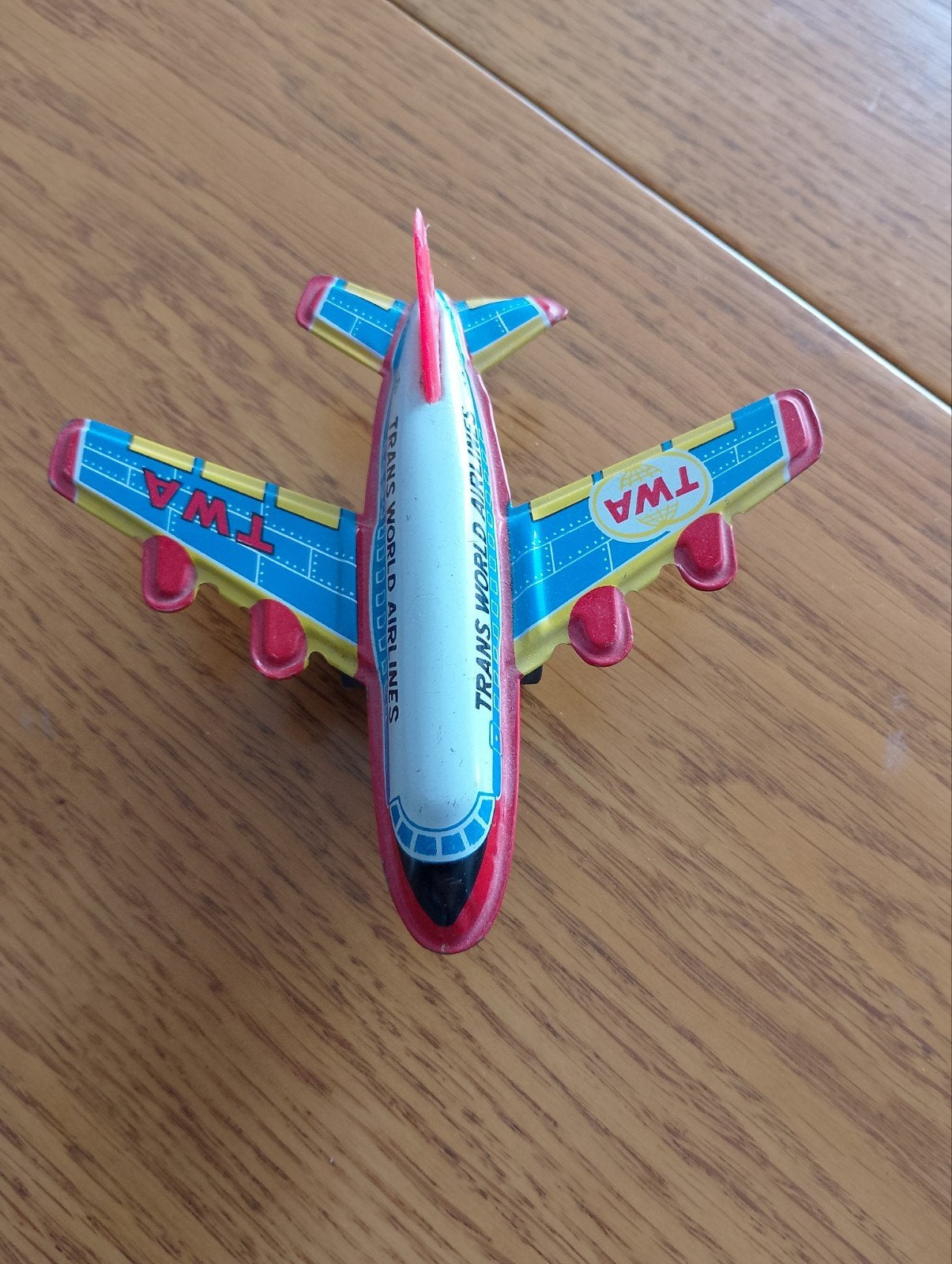 Vintage TWA Vliegtuig Speelgoed - Blikken Model, Antiek en Kunst, Ophalen