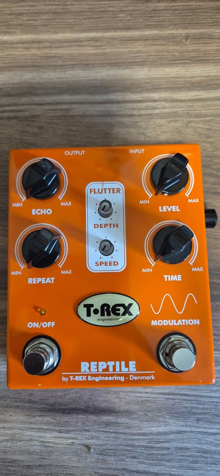 T-Rex Reptile delay pedaal V1 zgan, Muziek en Instrumenten, Effecten, Ophalen, Zo goed als nieuw, Delay of Echo