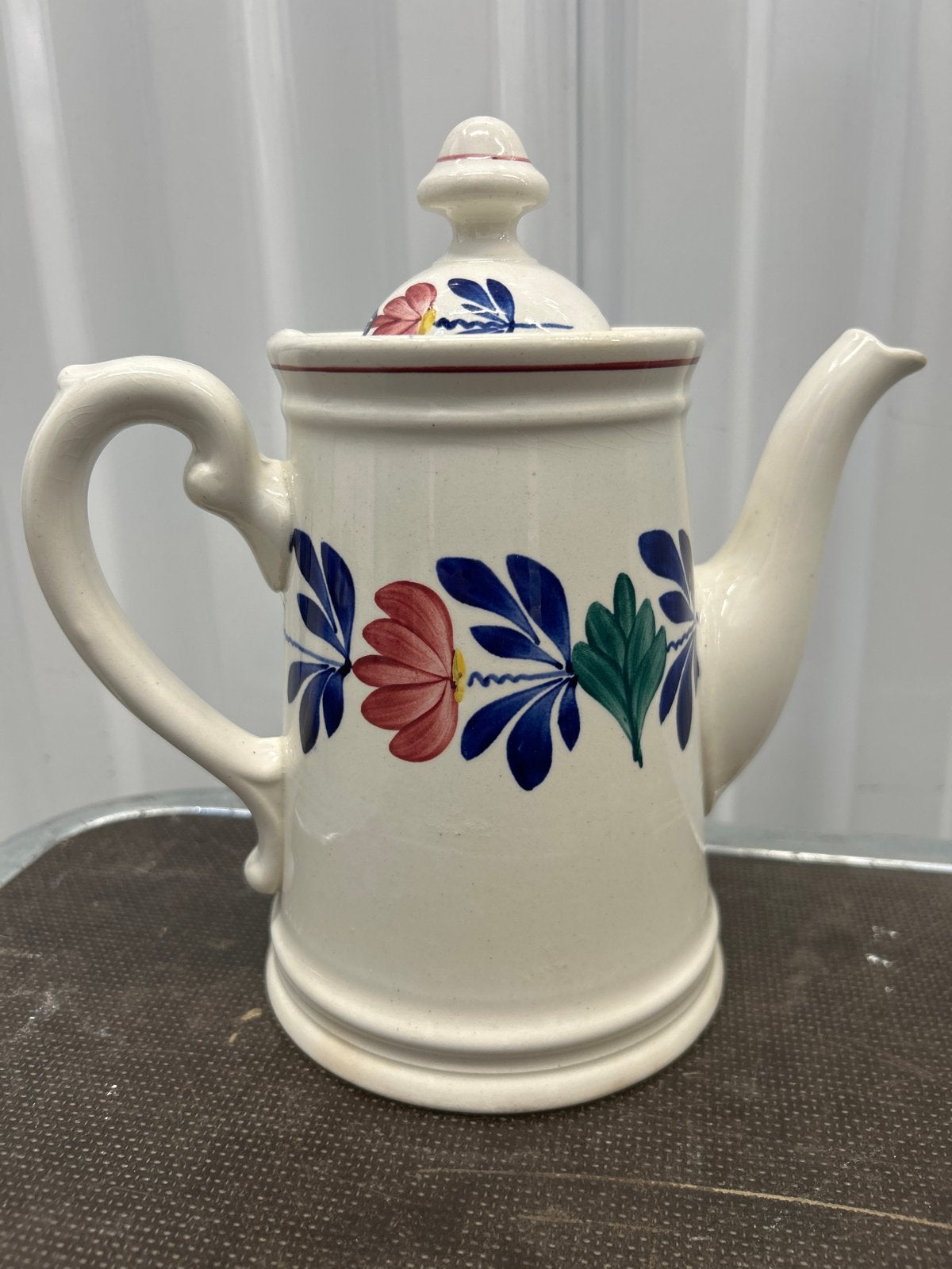 Antieke zeldzame boerenbont koffiepot met 4 ringen SC, Antiek en Kunst, Ophalen of Verzenden