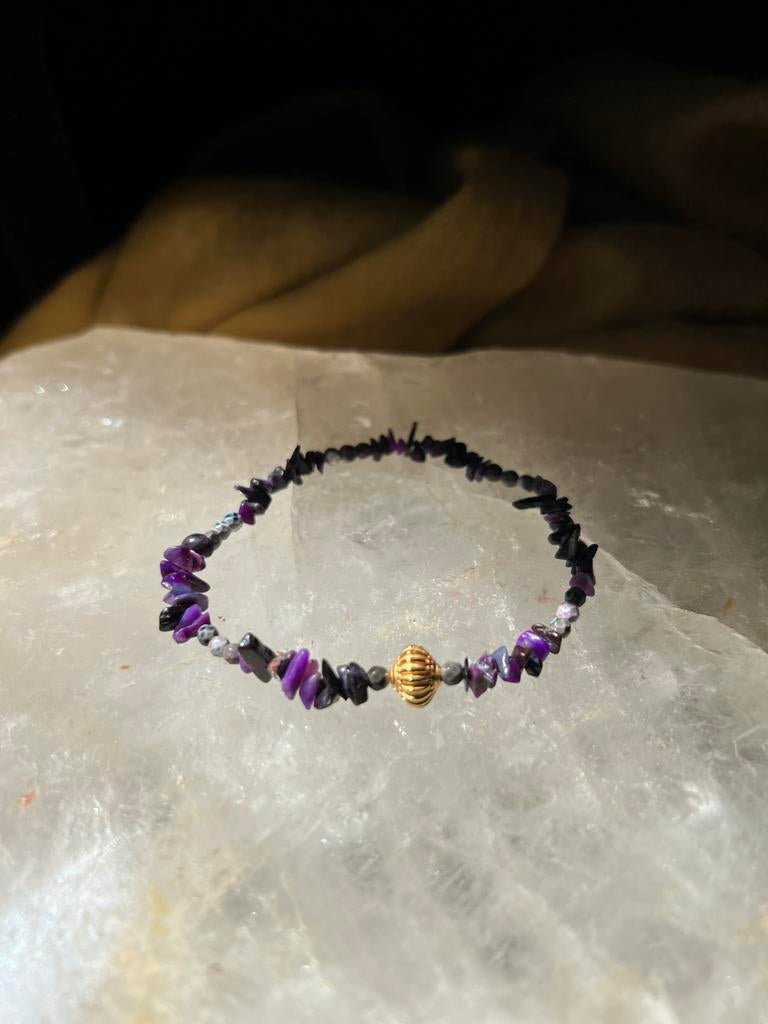 Sugiliet beschermt geluk hoge trilling healing uniek TIP, Sieraden, Tassen en Uiterlijk, Armbanden, Overige materialen, Met bedels of kralen