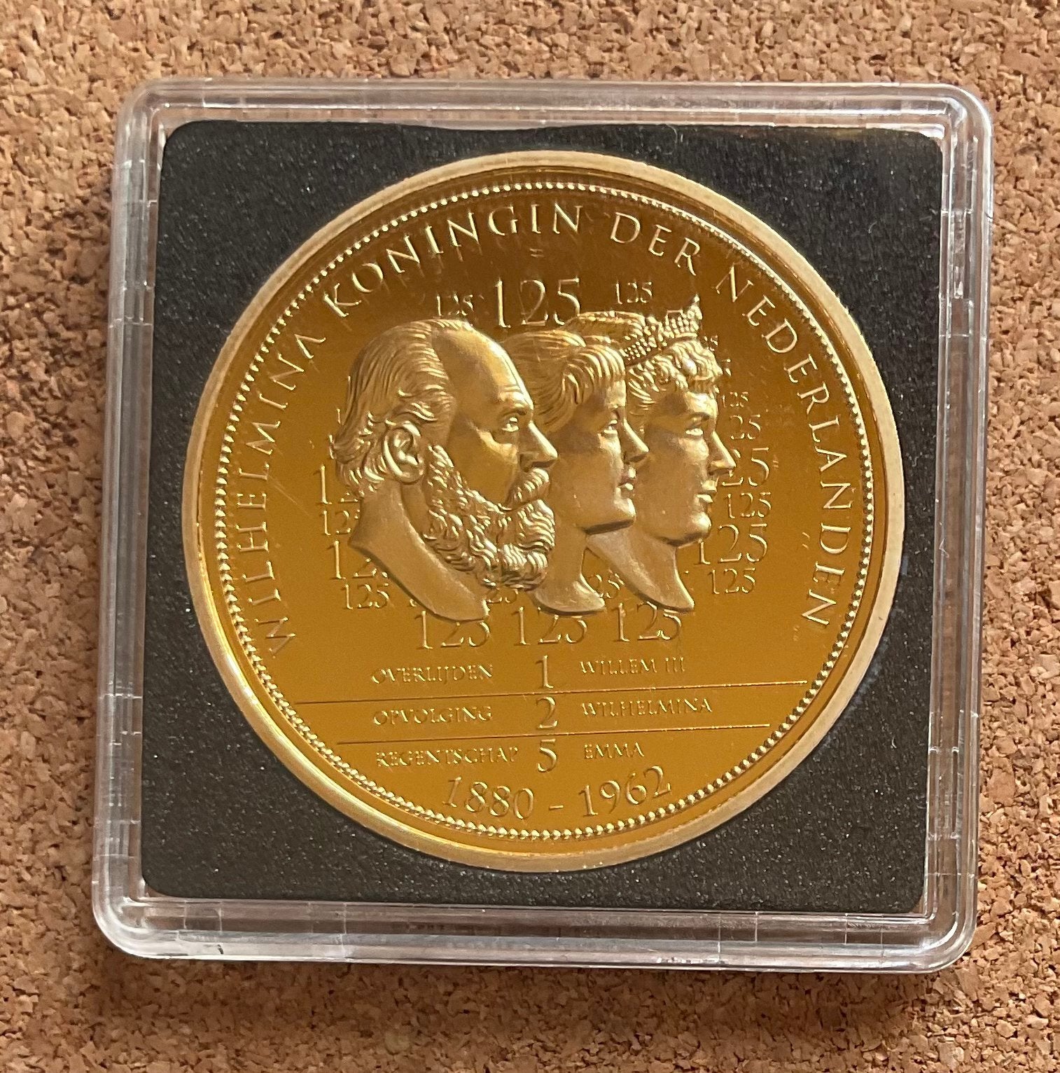 Penning - Wilhelmina, Overlijden  Willem III,  Regente Emma, Postzegels en Munten, Penningen en Medailles, Ophalen of Verzenden