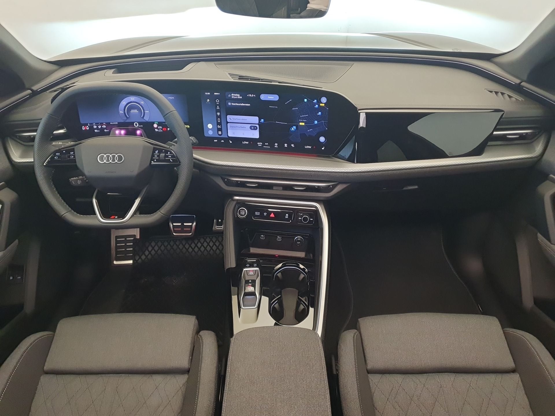 Audi Q5 2.0 TFSI e-hybrid quattro S edition HUD, Luchtvering, Auto's, Audi, Stof, Zwart, 4 cilinders, Zwart