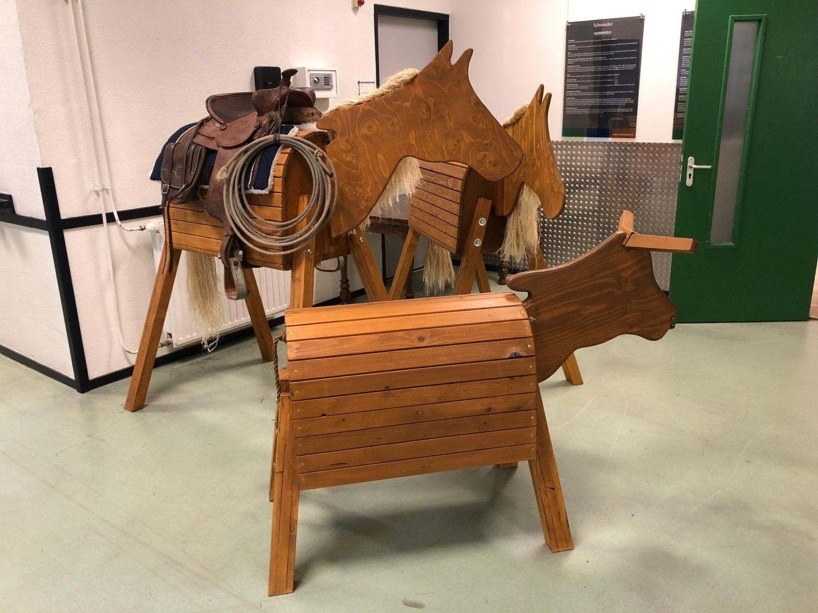 Houten speelpaard Oefen Paard Workshops Lasso Cowboy Western, Ophalen, Zo goed als nieuw, Overige typen