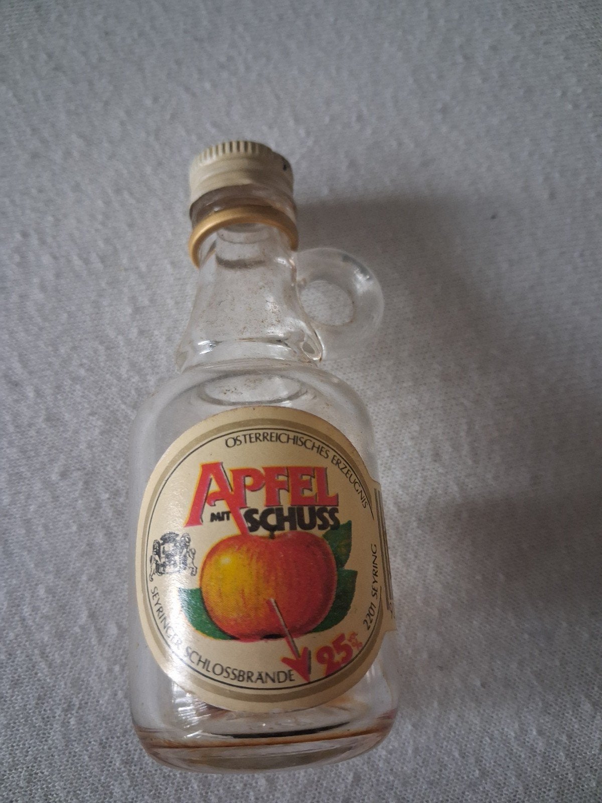 Miniatuurflesje Apfel mit Schuss - Oostenrijkse likeur, Ophalen of Verzenden, Gebruikt