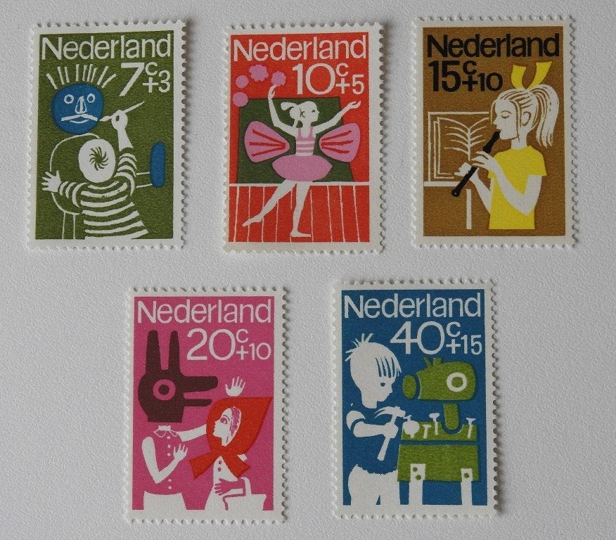 Kinderpostzegels 1964 thema Vrije tijd, Verzenden, Na 1940, Postfris