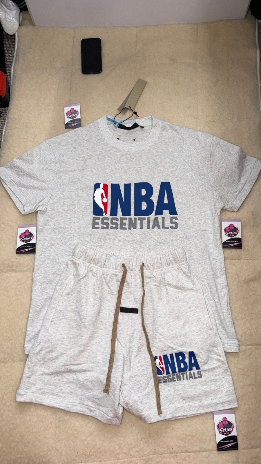 NBA Essentials Set Grijs - T-shirt & Korte Broek maat S, Ophalen of Verzenden, Nieuw
