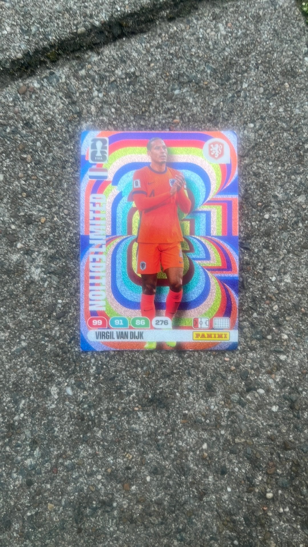 Virgil van dijk kaart, Hobby en Vrije tijd, Verzamelkaartspellen | Yu-gi-Oh!, Ophalen of Verzenden, Zo goed als nieuw, Losse kaart