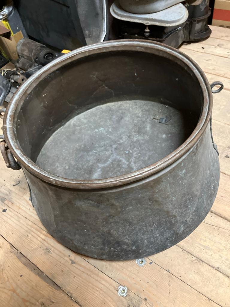 Antieke Koperen Ketel turkse voederbak, Antiek en Kunst, Antiek | Koper en Brons, Ophalen of Verzenden, Koper
