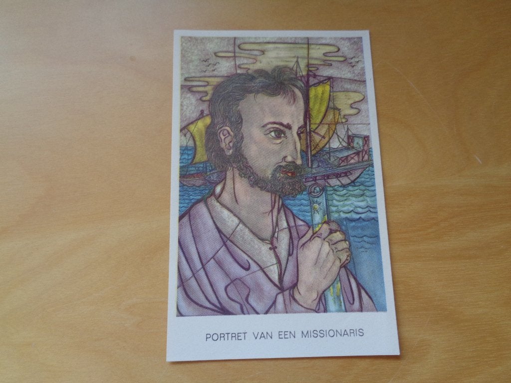 Bidprentje Portret van een missionaris, St Paulus, Ophalen of Verzenden, Bidprentje
