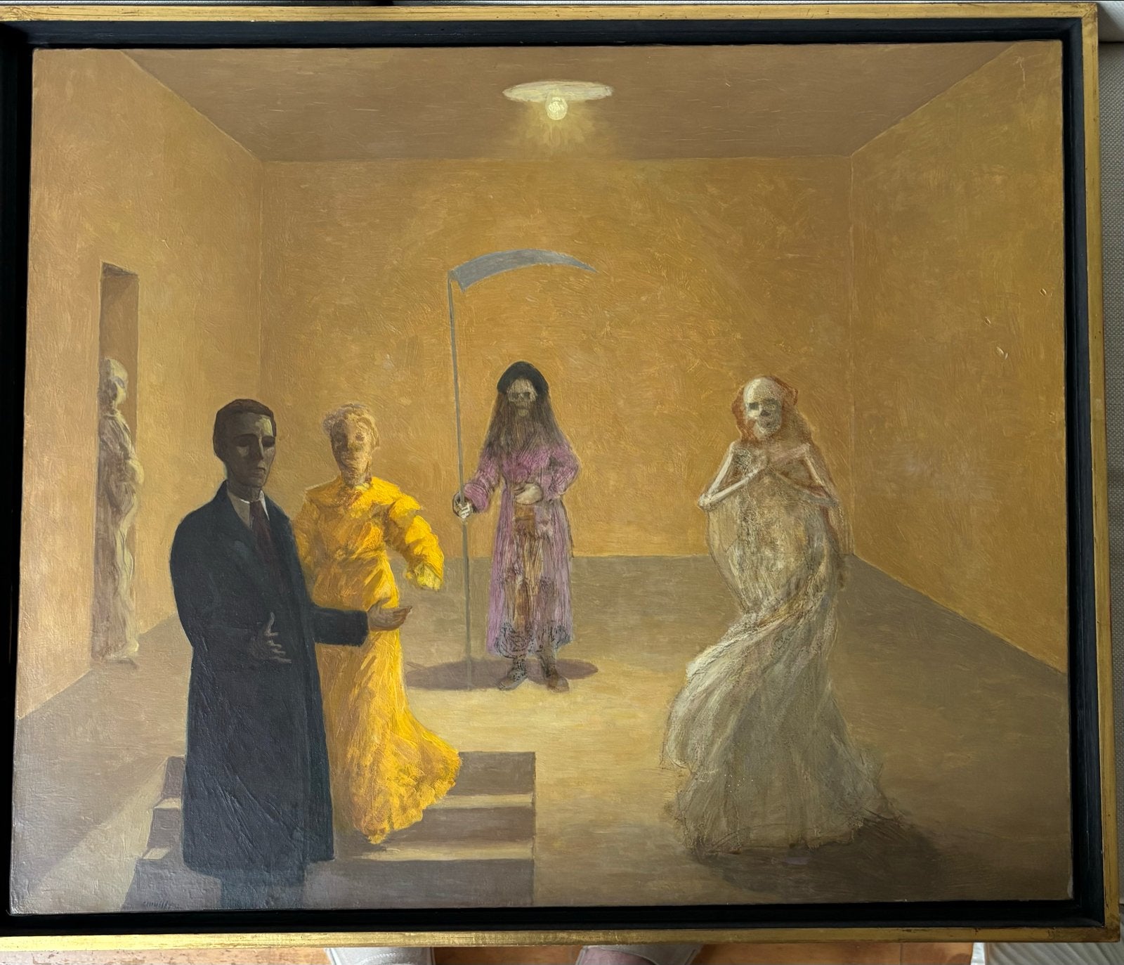 Meesterwerk van Pierre de Chevilly, 50x60 cm, gesigneerd, Doek, Realistisch, Ophalen of Verzenden, Gesigneerd