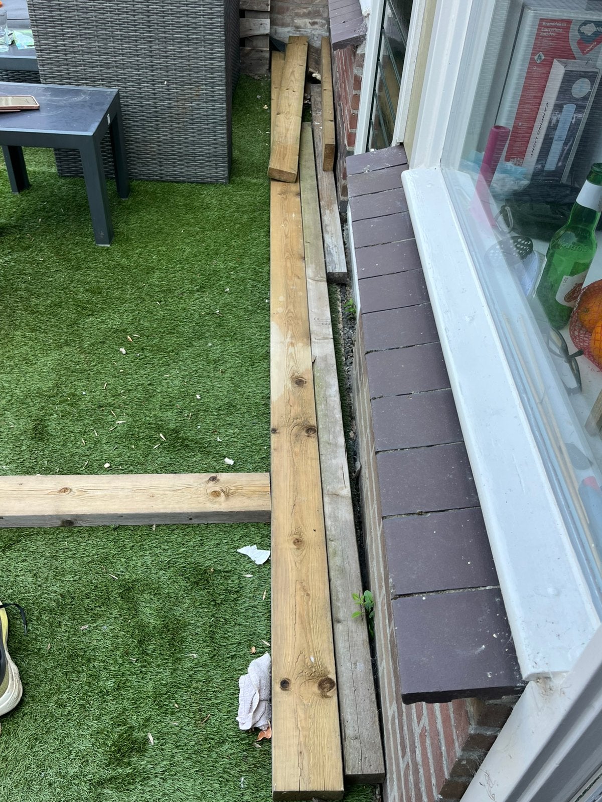 Hardhoutenbalken verschillende lengtes, Ophalen, Zo goed als nieuw, Hardhout, 250 cm of meer