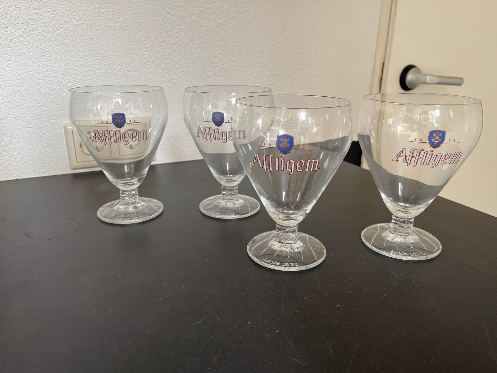 Set van 4 Affligem bierglazen - 0.5L, Ophalen of Verzenden, Zo goed als nieuw, Glas