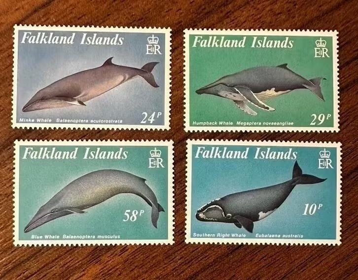 Falkland 1989 walvissen postfris postzegels, Ophalen of Verzenden, Postfris