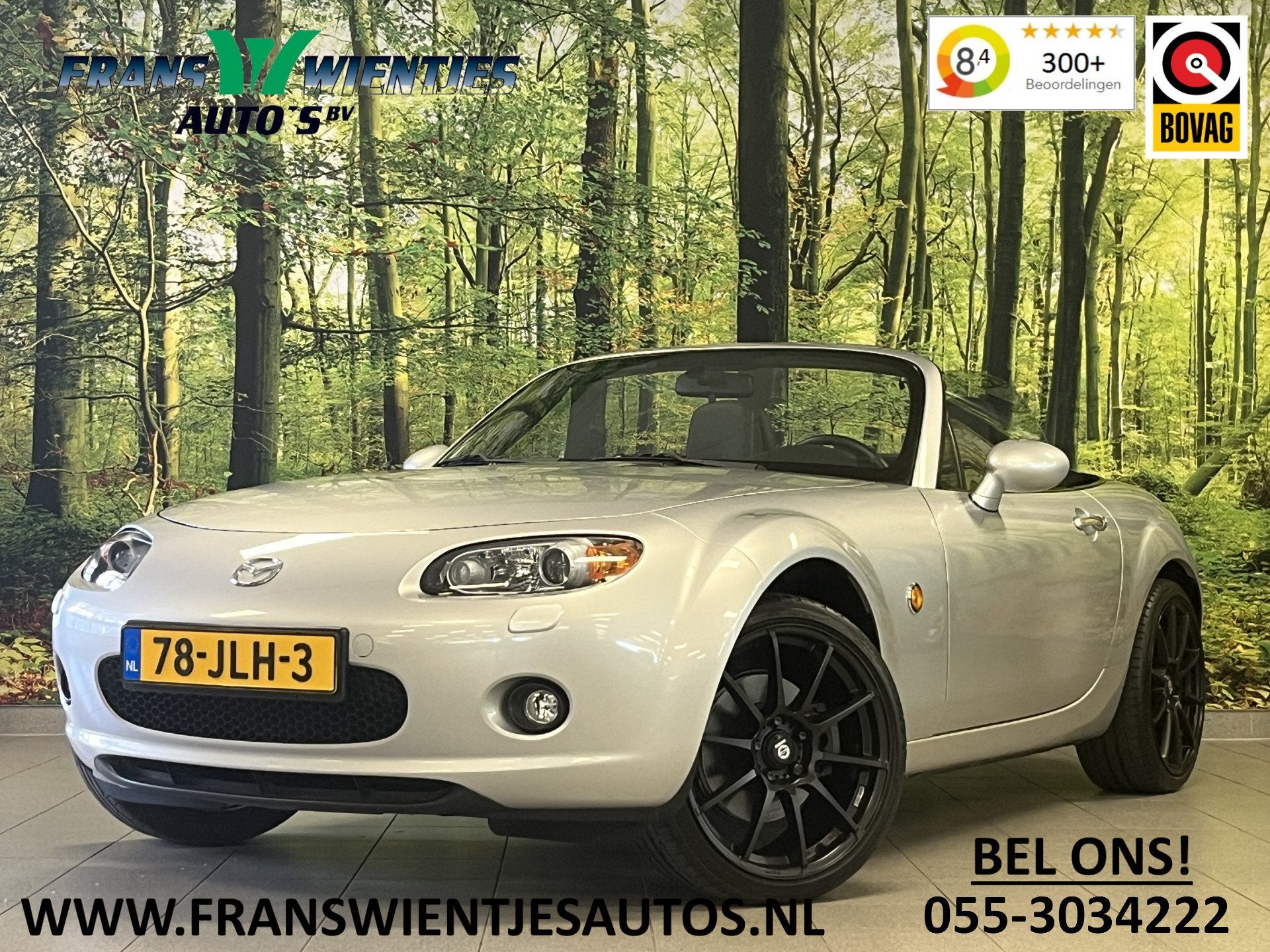 Mazda MX-5 1.8 Executive | Cabriolet | Apple Carplay | Airco, Achterwielaandrijving, Gebruikt, Zwart, 4 cilinders