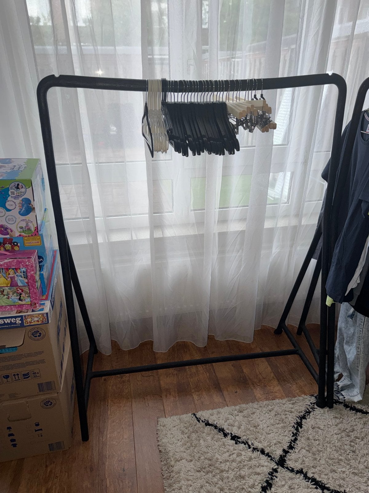 IKEA Turbo kledingrek zwart - 117x59x148 cm, Kleding | Dames, Kledingrekken, Ophalen, Zo goed als nieuw