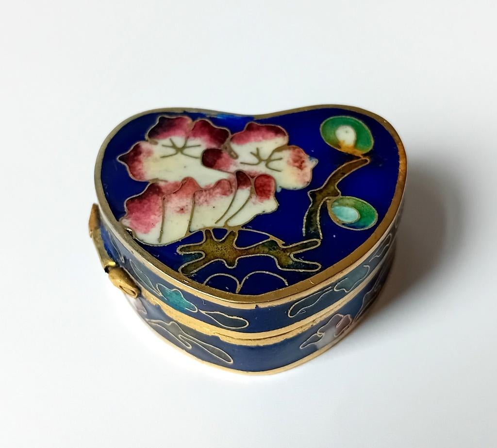 vintage cloisonne verzamelbare pillendoosje, Antiek en Kunst, Curiosa en Brocante, Ophalen of Verzenden