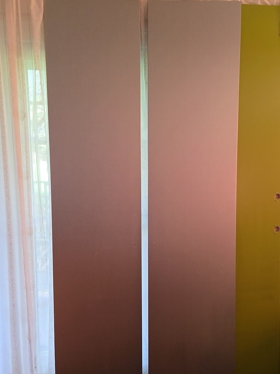 2 grijze Pax deuren 50x229 cm - beschadigd, voor opknapper, Huis en Inrichting, Ophalen, Gebruikt