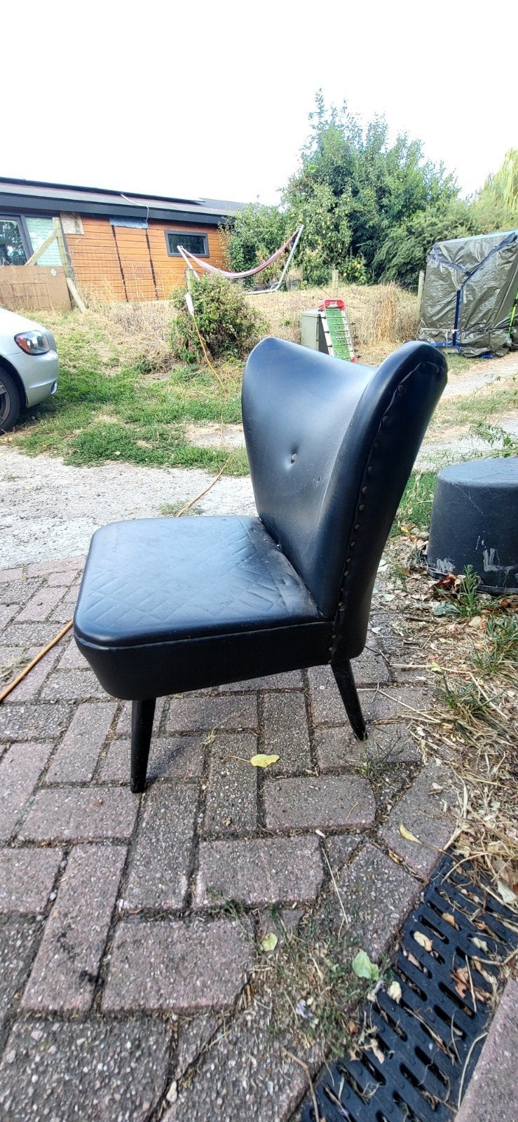 Vintage design stoeltje, Huis en Inrichting, Ophalen, Gebruikt, Zwart, Vintage