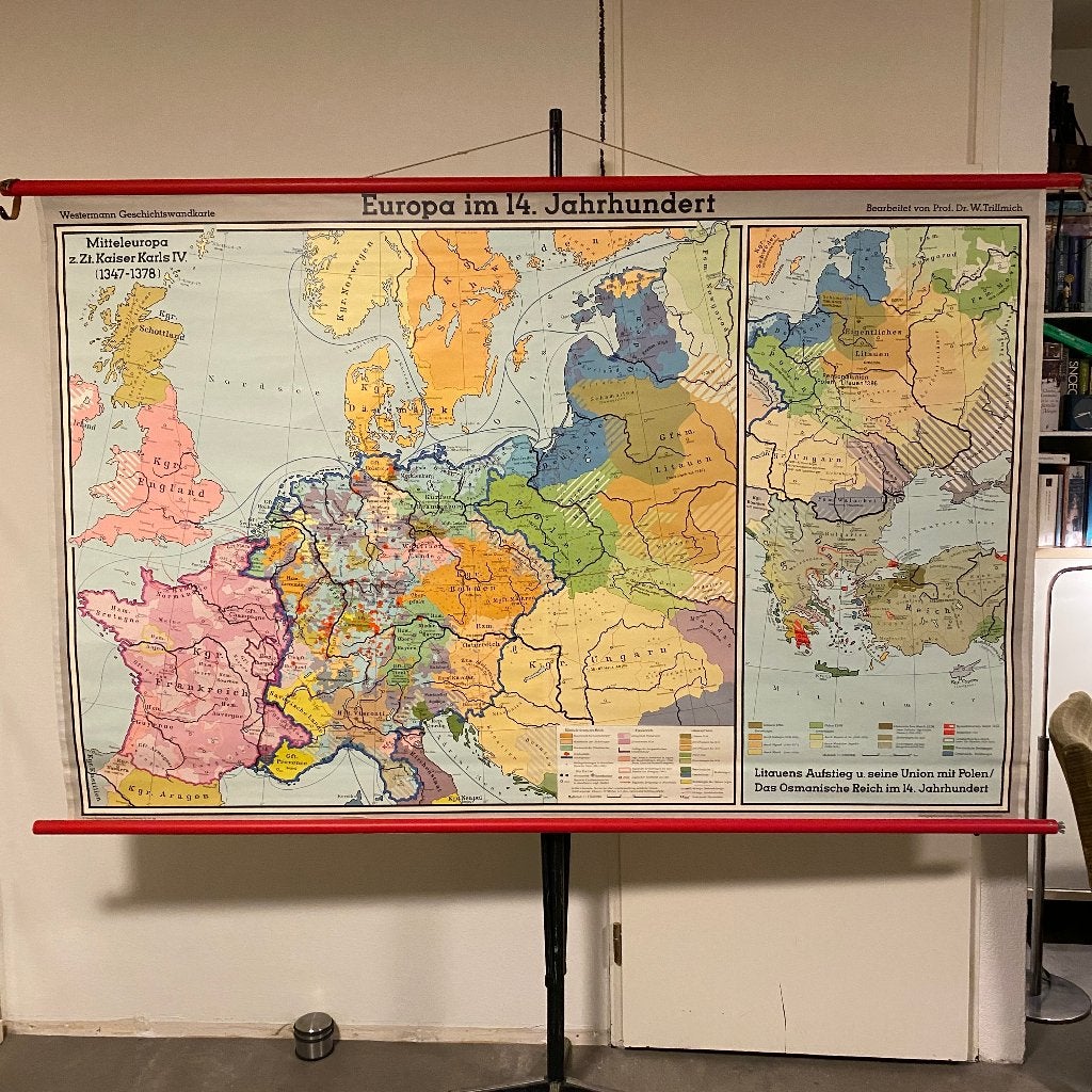 Grote wandkaart Europa in de 14e eeuw, Ophalen, Aardrijkskunde