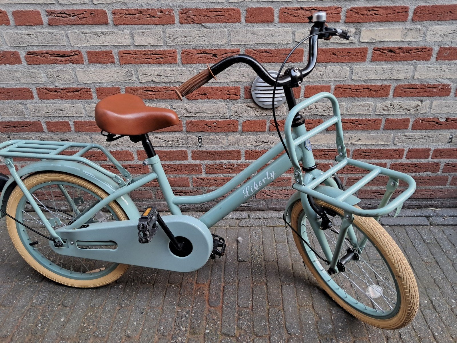stijlvolle fiets meisje 18 inch, Ophalen, Terugtraprem, Handrem, Zo goed als nieuw