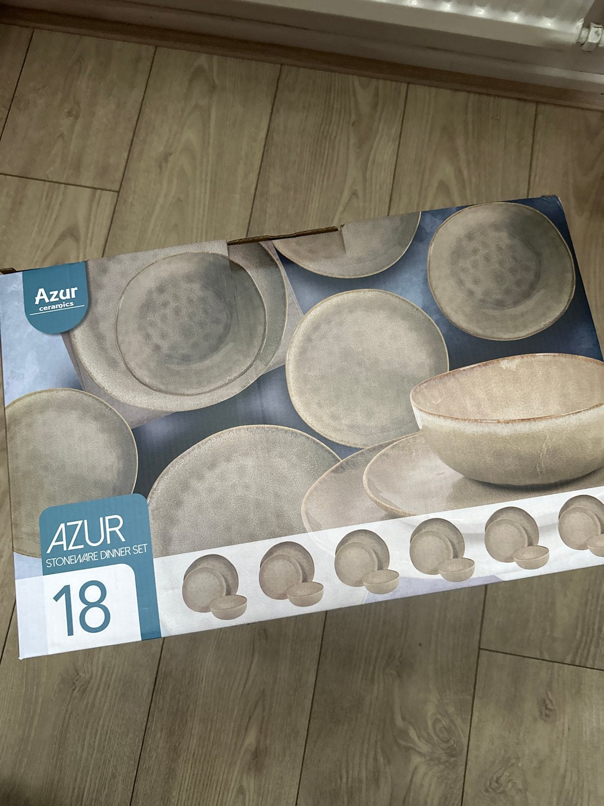 Nieuwe serviesset Azur - 18-delig, Ophalen, Overige merken, Keramiek, Nieuw