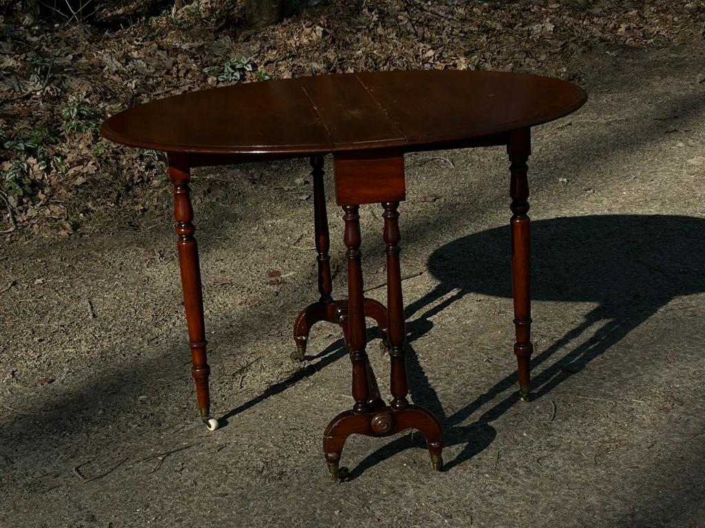 Klassieke Engelse legtable (oortjestafel), Ophalen of Verzenden, Zo goed als nieuw, 25 tot 50 cm, Rechthoekig