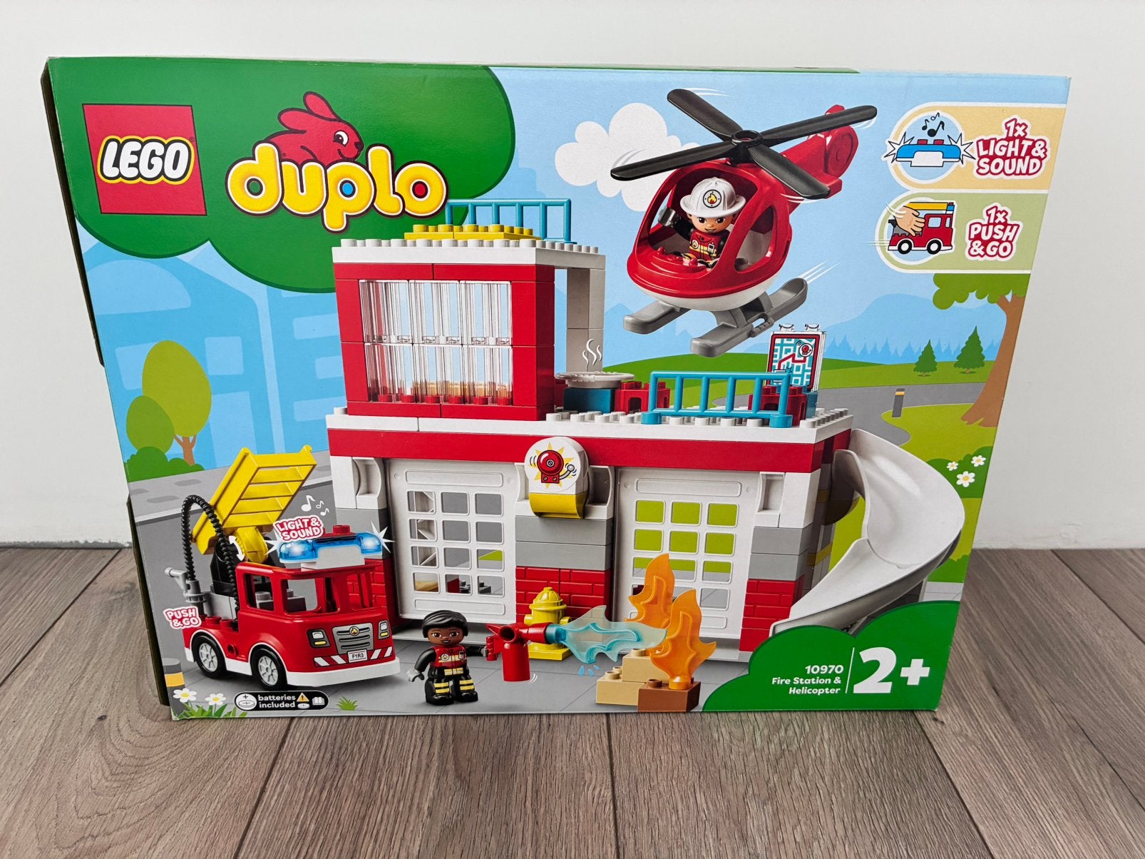 Lego duplo 10970 Brandweerkazerne en helikopter, Kinderen en Baby's, Ophalen, Zo goed als nieuw, Duplo