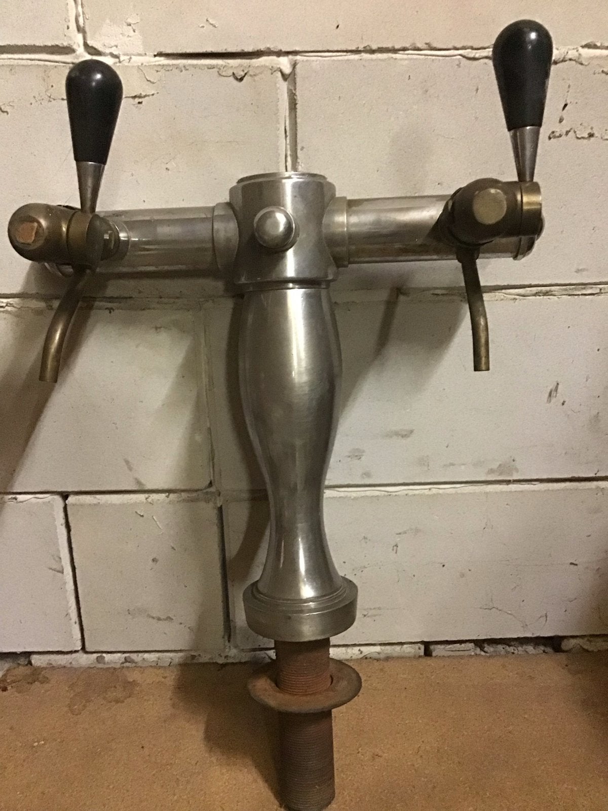 Antieke bier tapkraan met twee hendels, Antiek en Kunst, Ophalen