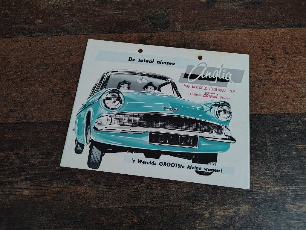 Folder: Ford Anglia (1960), Boeken, Auto's | Folders en Tijdschriften, Ford, Verzenden