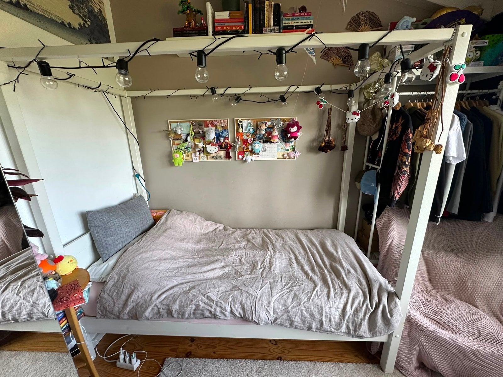 Hemelbed Julia Wehkamp 90x200, Huis en Inrichting, Slaapkamer | Bedden, Ophalen, Gebruikt, 90 cm, Eenpersoons