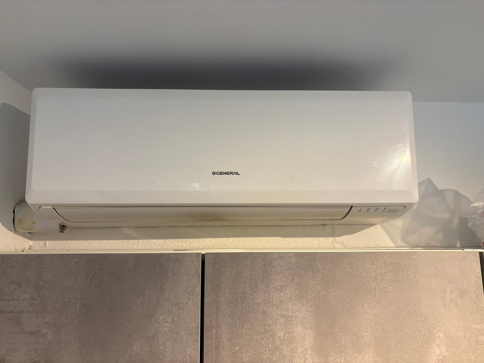 Complete General wandairco 3,4 kW - Werkend te zien, Witgoed en Apparatuur, Ophalen, Gebruikt, Minder dan 60 m³, Koelen en Ontvochtigen