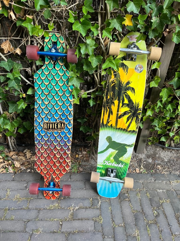 Longboards Riviera en Kabuki, Sport en Fitness, Skateboarden, Ophalen, Gebruikt, Overige typen, Longboard