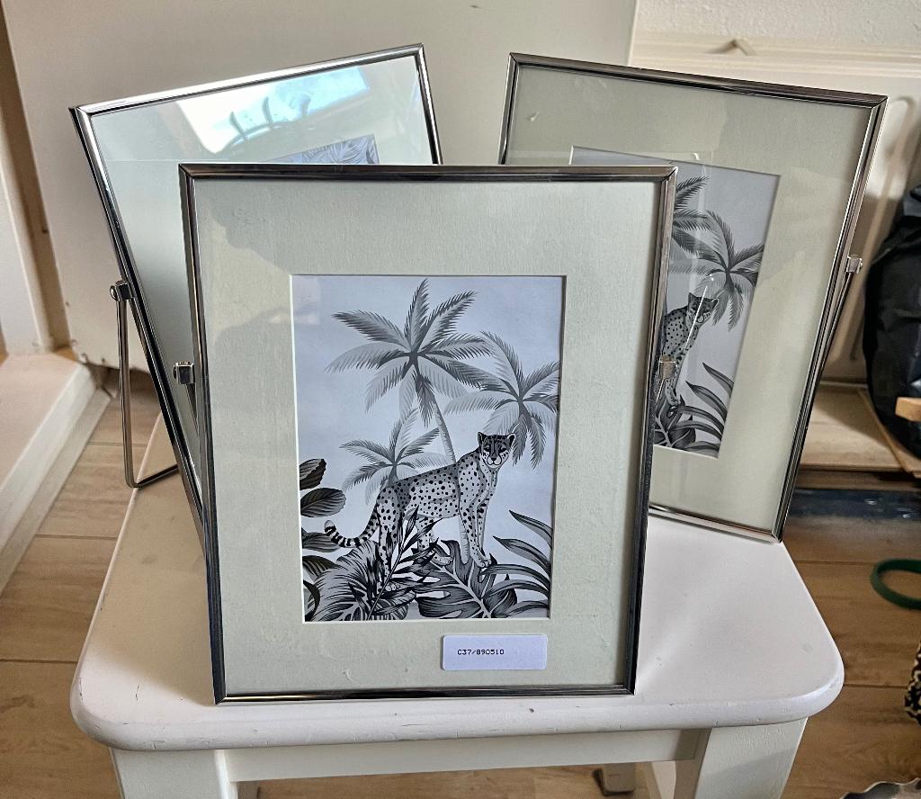 Set van 6 zilverkleurige fotolijstjes, Minder dan 50 cm, Metaal of Aluminium, Nieuw, Ophalen of Verzenden