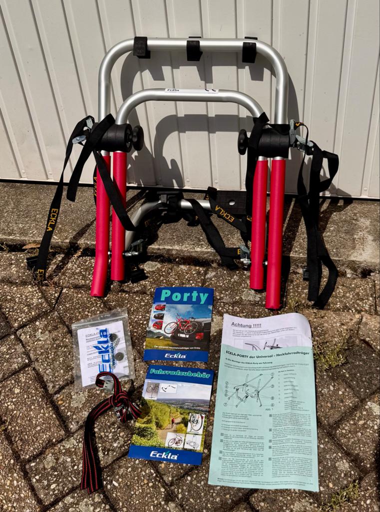 Eckla-Porty Fietsendrager - Nieuw / ongebruikt, Ophalen of Verzenden, 3 fietsen of meer, Zo goed als nieuw, Achterklepdrager