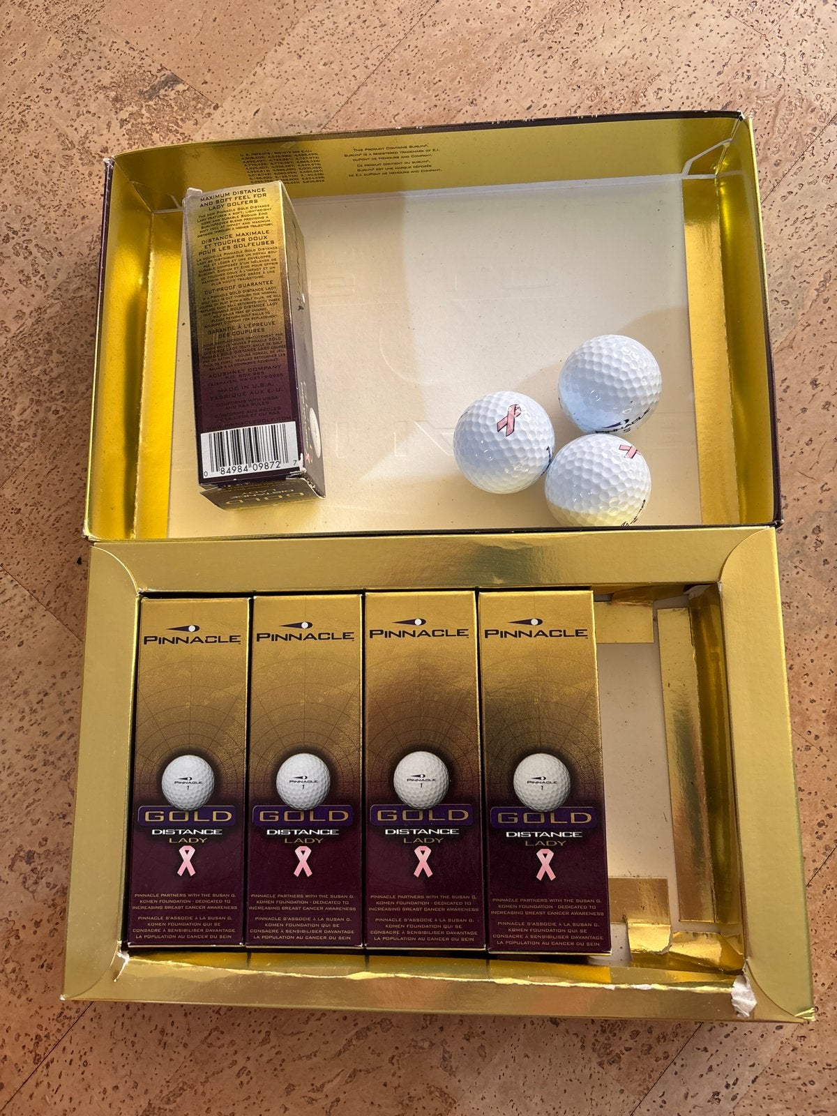 Nieuwe Pinnacle Gold Distance Lady Golfballen - 15 stuks, Ophalen of Verzenden, Nieuw, Bal(len), Overige merken