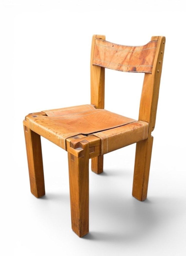 81. Iepenhouten stoel, Pierre Chapo - model S11, ca. 1960, Ophalen
