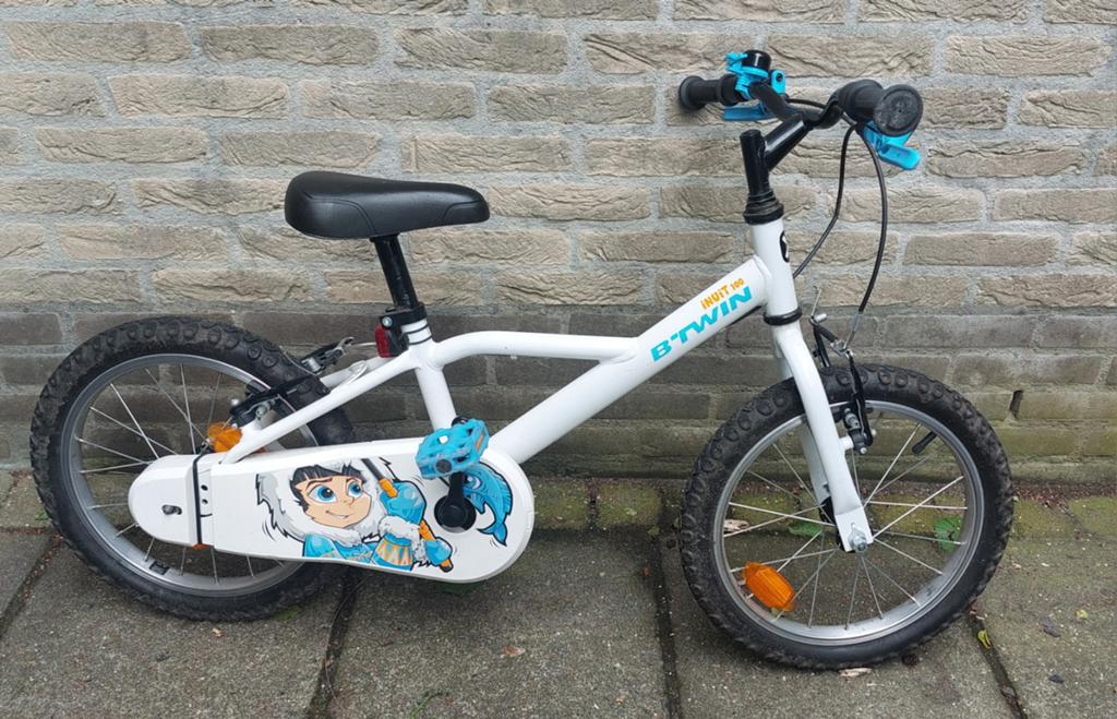 Kinderfiets 16 inch incl. helm, Fietsen en Brommers, Ophalen, Velgrem, Btwin Decathlon, 16 tot 20 inch