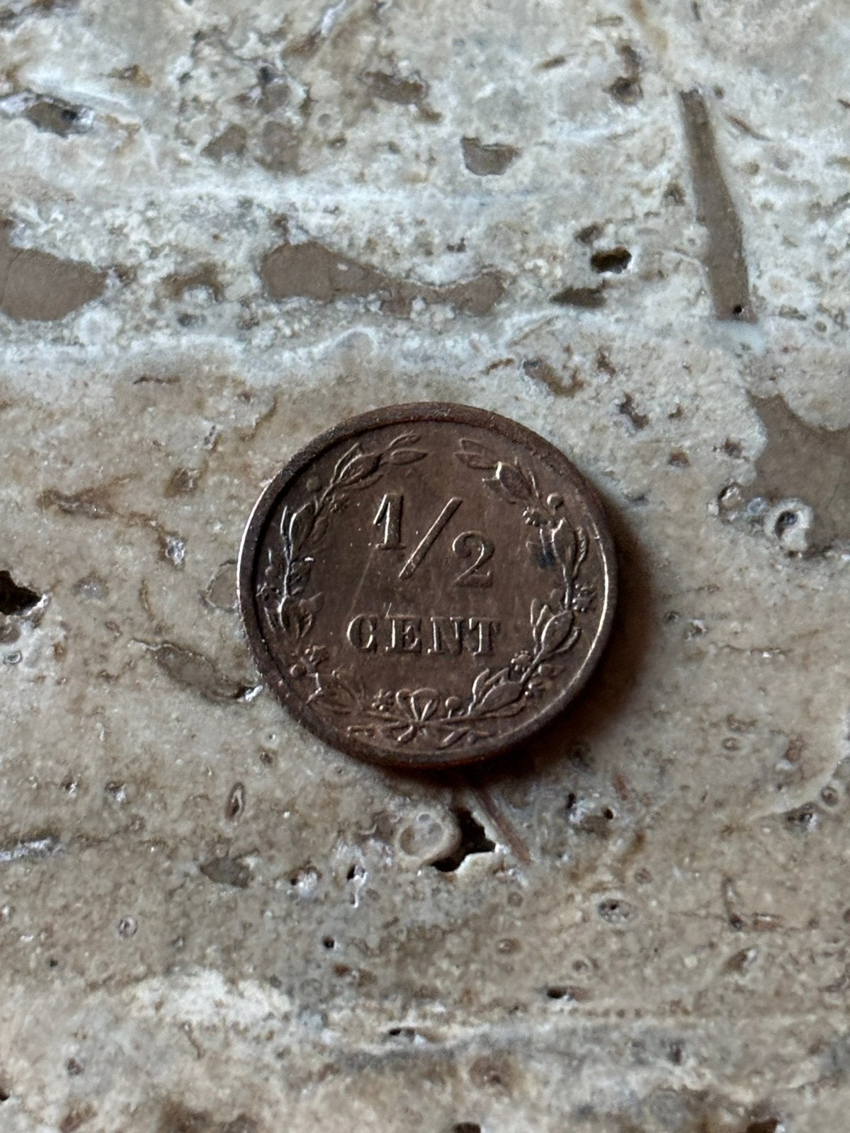 1/2 cent 1883 Willem III, zeldzaam jaar mooie kwaliteit, Postzegels en Munten, Munten | Nederland, Ophalen of Verzenden, Koning Willem III