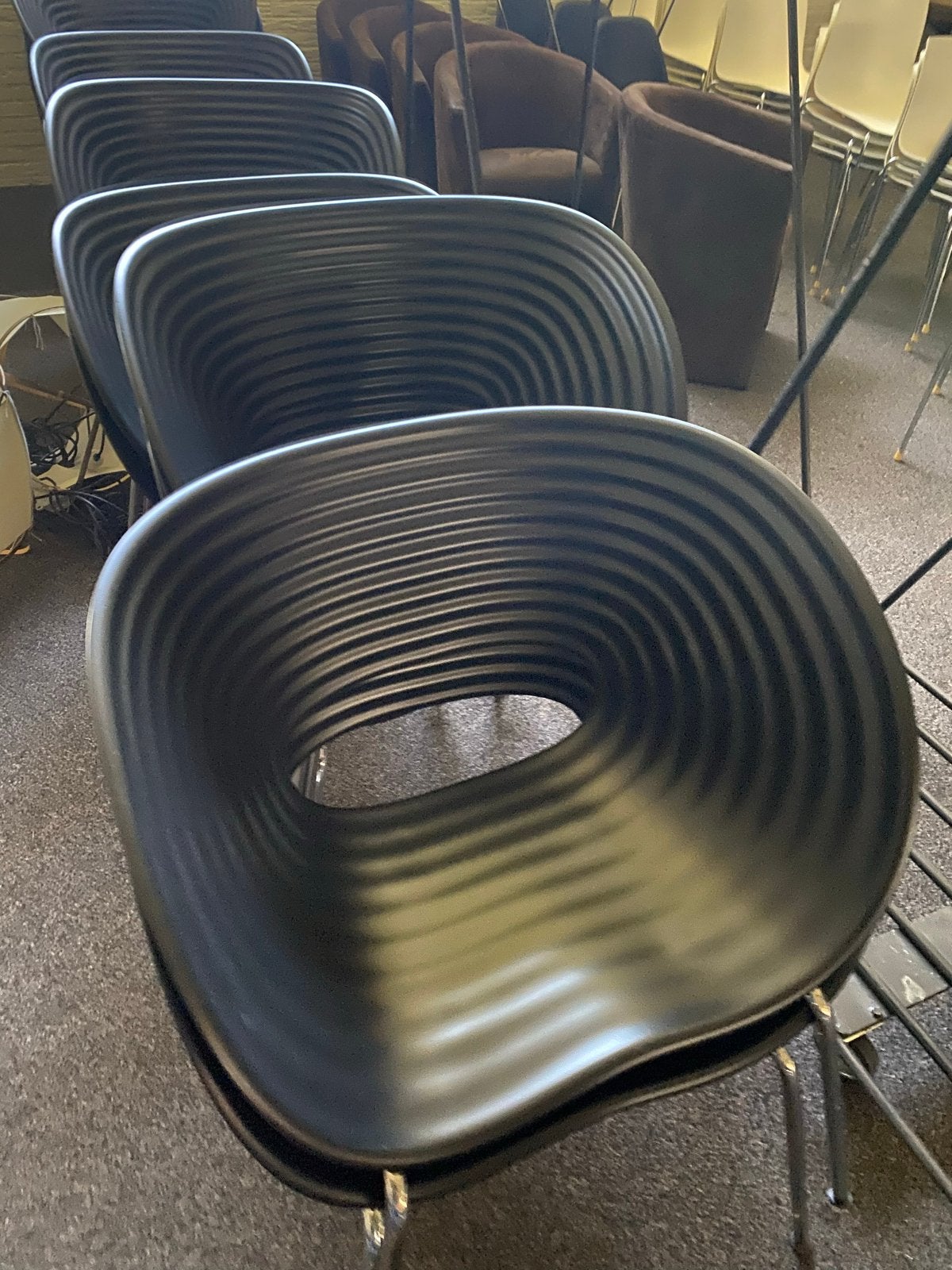 Vitra Hal Tube stoelen, zwart, 2008 - Set van 20, Huis en Inrichting, Stoelen, Ophalen, Kunststof, Gebruikt, Zwart