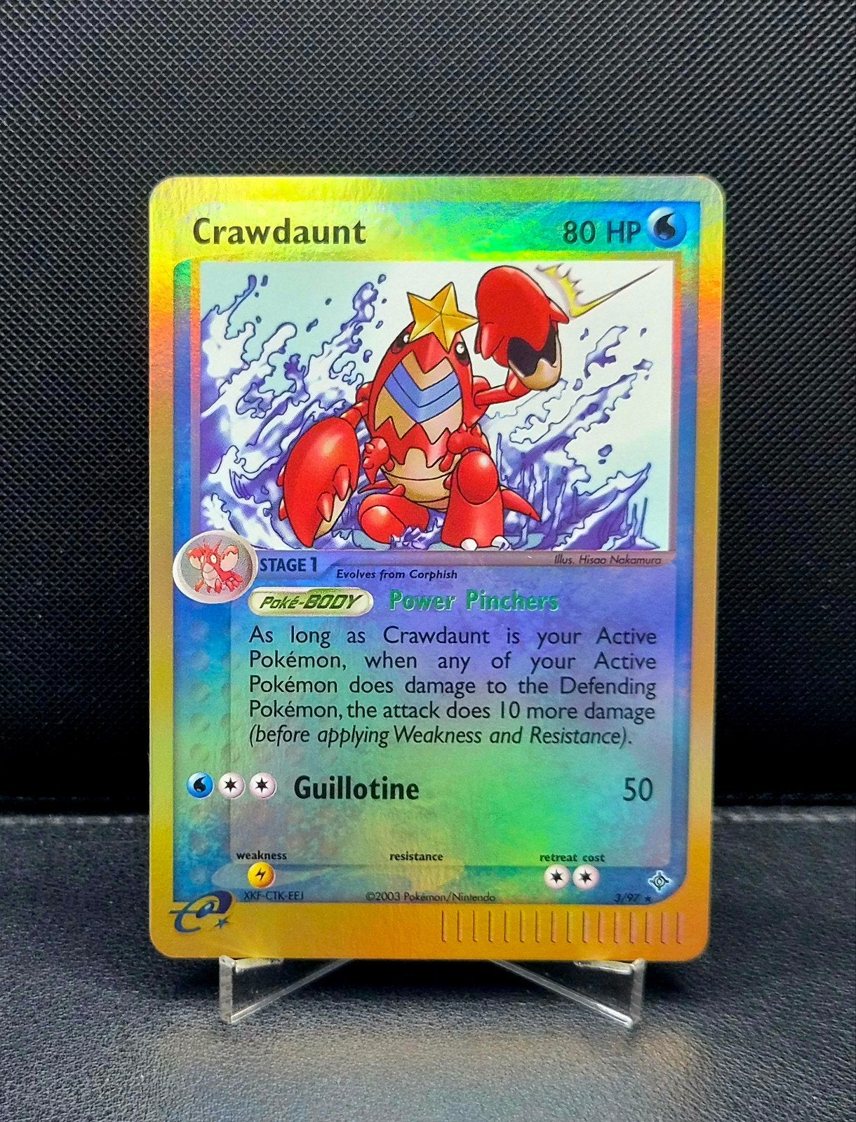 Crawdaunt Reverse Holo 3/97 EX Dragon 2003 NM, Ophalen of Verzenden, Zo goed als nieuw
