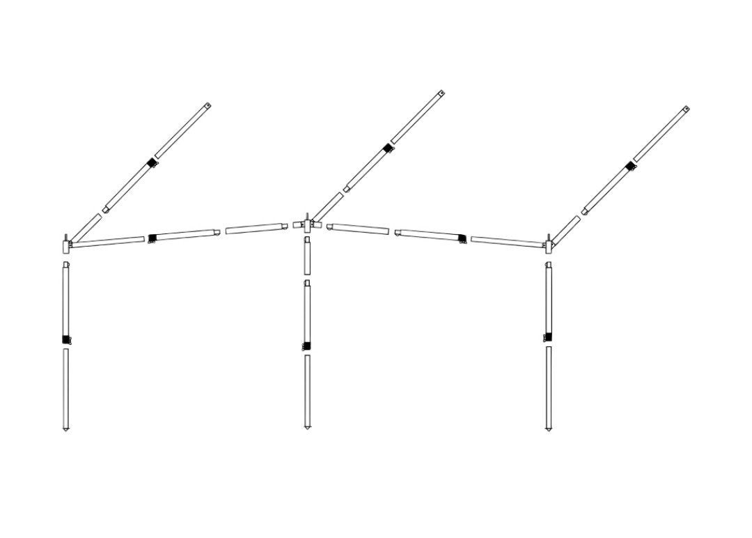 Frame Voortentluifel Palma/Locarno Plus Aluminium 25mm EasyG, Ophalen, Zo goed als nieuw