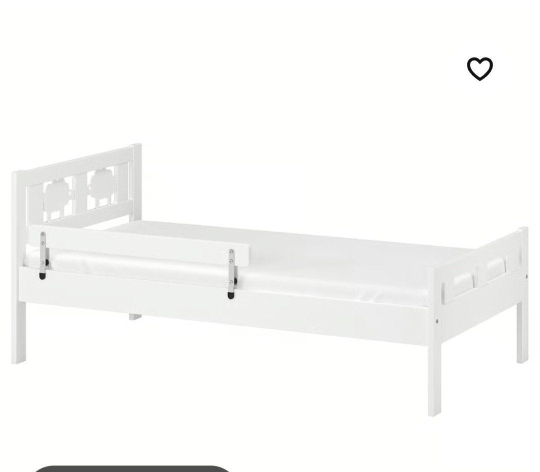 Ikea Kritter peuterbed met matras en matrasbeschermer(nieuw), Ophalen of Verzenden, Gebruikt, Lattenbodem