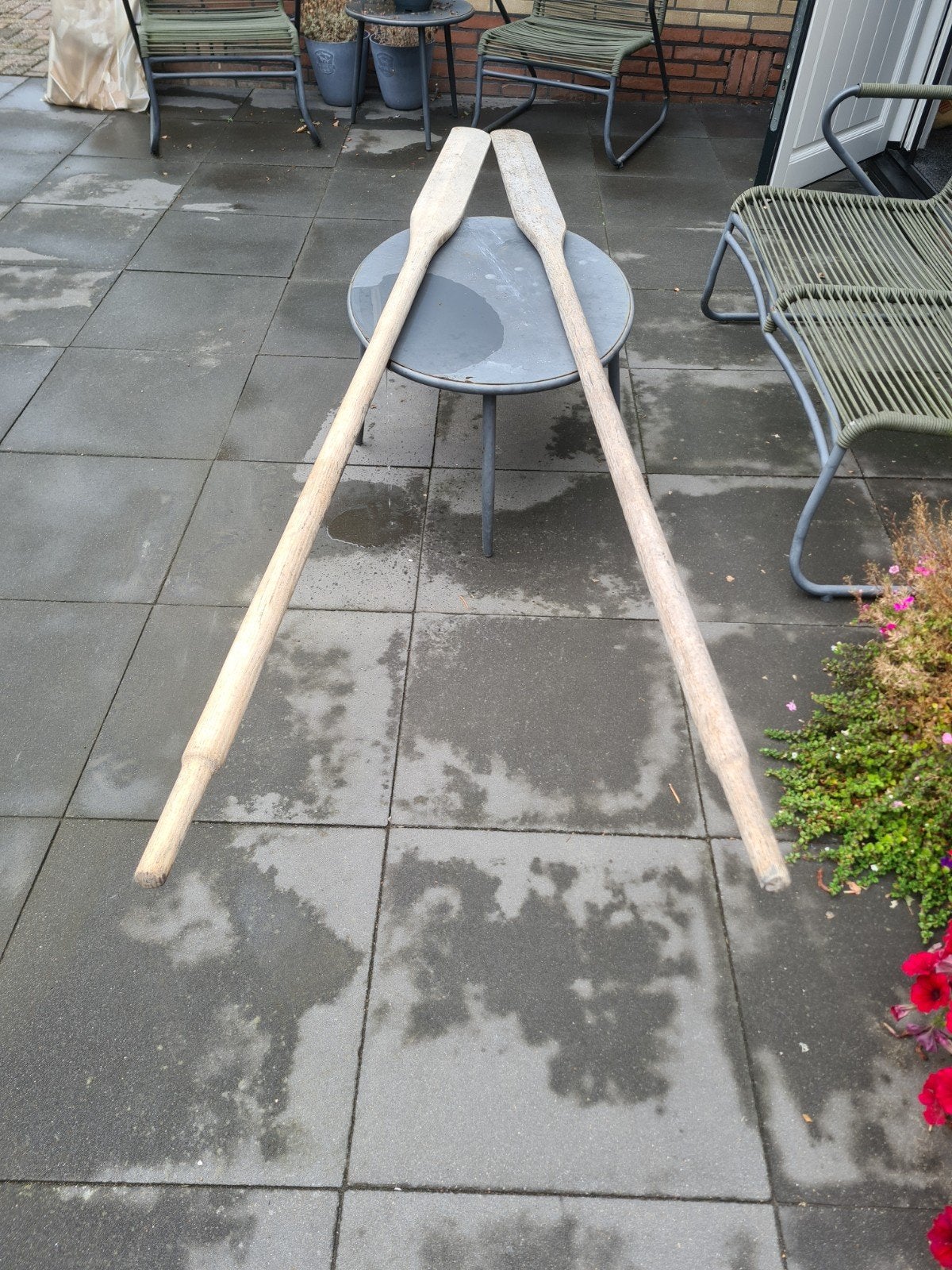 Houten peddels 240cm - Roeiboot of decoratie, Watersport en Boten, Ophalen