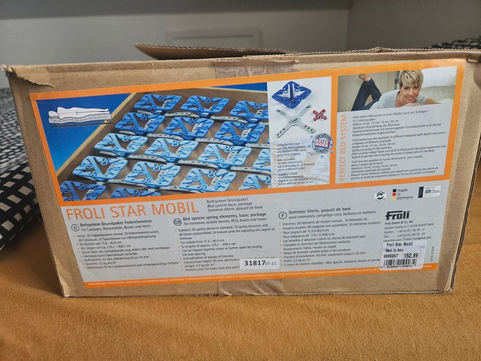Froli Star Mobil bedbodem systeem voor camper/caravan, Ophalen of Verzenden, Nieuw