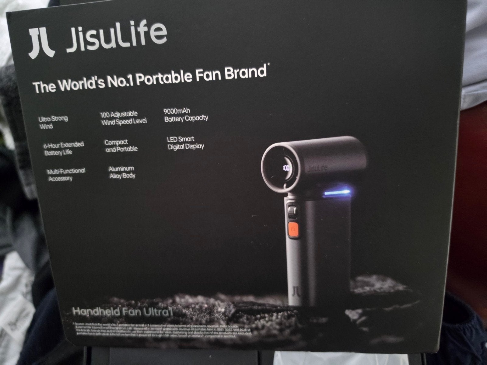 JISULIFE Ultra 1 Handventilator & Reis Föhn - Nieuw, Witgoed en Apparatuur, Ventilatoren, Ophalen of Verzenden, Nieuw, Overige