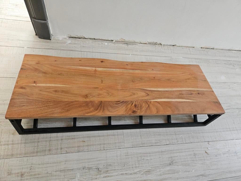Hoyz kapstok met 6 haken en hoedenplank acaciahout, Ophalen of Verzenden