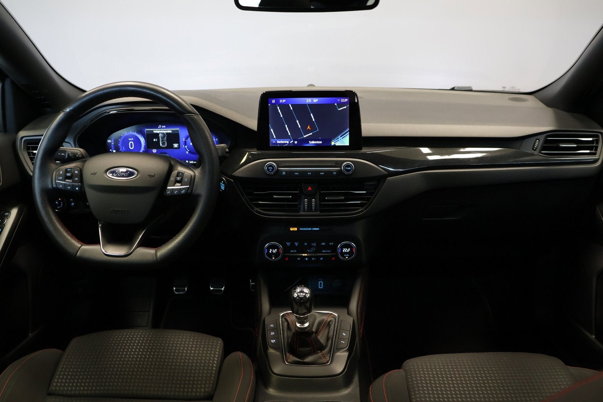 Ford Focus Wagon 1.0 EcoBoost Hybrid ST Line X Busin |Panora, Auto's, Dealer onderhouden, Stof, Gebruikt, Blauw