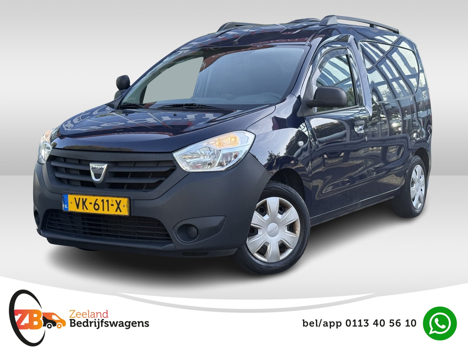 Dacia Dokker 1.6 Basic | marge/btw-vrij (bj 2014), Stof, Gebruikt, Zwart, 4 cilinders