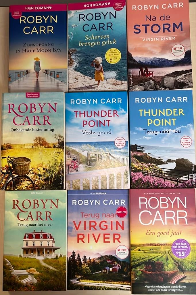 Collectie Robyn Carr romans, oa terug naar het meer, Ophalen of Verzenden, Nieuw